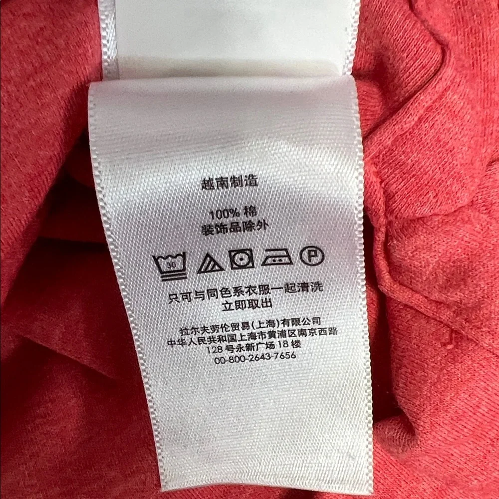 Polo Ralph Lauren Men’s XL Coral Salmon Polo Shirt Pony Logo 100% Cotton
